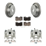 [Rear] 2015 INFINITI Q50 Hybrid Coated Brake Rotor Caliper Kit & Ceramic Pads For Max Safe Braking