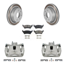 Load image into Gallery viewer, Rear Brake Coated Rotor &amp; Ceramic Pad Kit With Calipers For Ford F-150 With 7 Lug Wheels