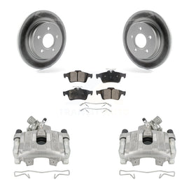 Rear Disc Brake Coated Rotors And Ceramic Pads Kit With Calipers For Ford Focus