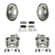 Charger l'image dans la galerie, Rear Disc Brake Coated Rotor And Ceramic Pad Kit With Calipers For Hyundai Elantra Coupe