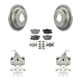 Rear Disc Brake Coated Rotors And Ceramic Pads Kit With Calipers For Hyundai Tiburon