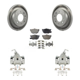 Rear Disc Brake Coated Rotors And Ceramic Pad Kit With Calipers For Kia Spectra Spectra5