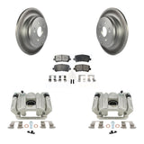 Rear Disc Brake Coated Rotors And Ceramic Pads Kit With Calipers For Acura MDX ZDX