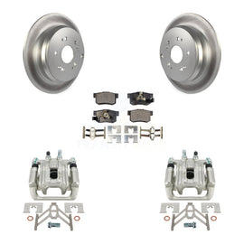 [Rear] 2005-2006 Honda CR-V Coated Brake Rotor Caliper Kit & Ceramic Pads For Max Safe Braking