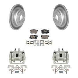 [Rear] 10-11 Honda Accord Crosstour Coated Brake Rotor Caliper Kit & Ceramic Pads For Max Safe Braking