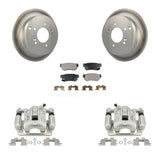 Rear Brake Coated Rotors & Ceramic Pad Kit With Calipers For Kia Sportage Hyundai Tucson