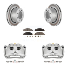 Load image into Gallery viewer, Rear Disc Brake Coated Rotor And Ceramic Pad Kit With Calipers For Ram 2500 3500 Dodge