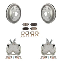 Charger l'image dans la galerie, Rear Brake Coated Rotors Ceramic Pad Kit With Calipers For Chevrolet Impala Buick Malibu