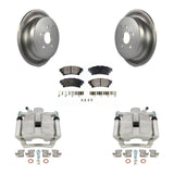 Rear Brake Coated Rotor Ceramic Pad Kit With Calipers For Toyota Highlander Sienna Lexus