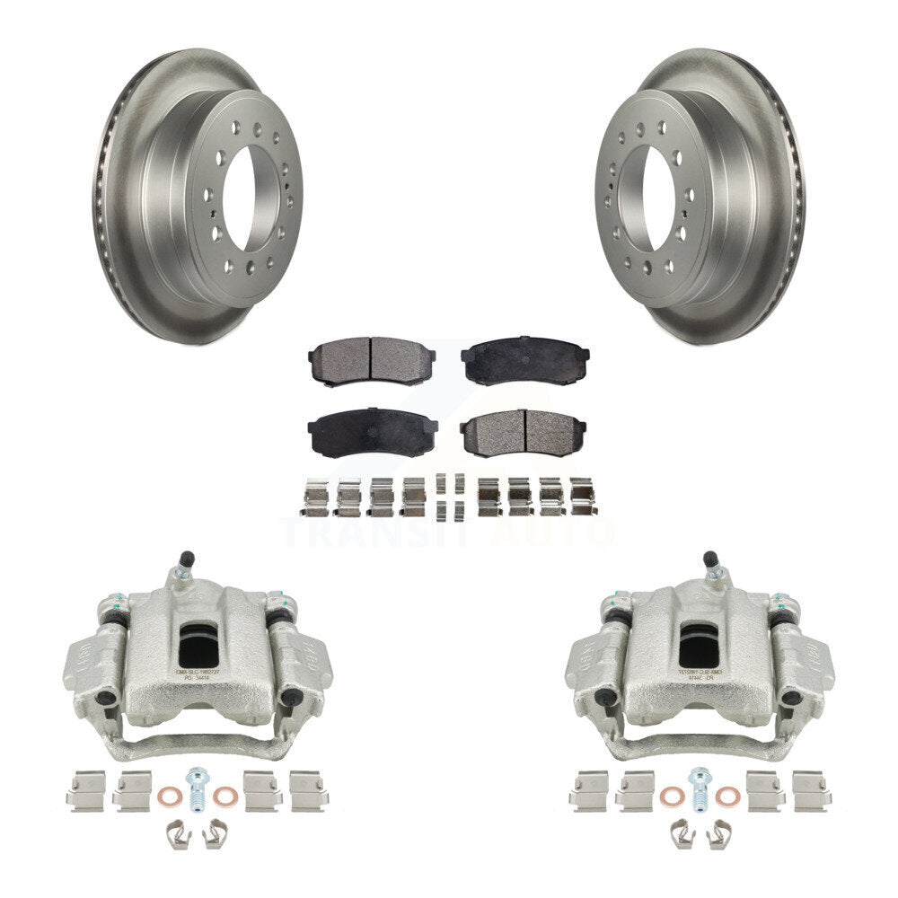 [Rear] 2010-2014 Toyota FJ Cruiser Coated Brake Rotor Caliper Kit & Ceramic Pads For Max Safe Braking