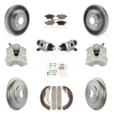 Front Rear Brake Caliper Coat Rotor Drum Ceramic Pad Shoe Cylinder Hardware Kit For