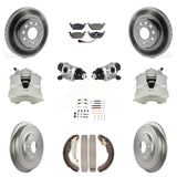 Front Rear Brake Caliper Coat Rotor Drum Ceramic Pad Shoe Cylinder Hardware Kit For