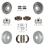 Front Rear Brake Caliper Coat Rotor Drum Ceramic Pad Shoe Cylinder Hardware Kit For