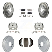 Load image into Gallery viewer, Front Rear Brake Caliper Coat Rotor Drum Ceramic Pad Kit (8Pc) For Nissan Sentra