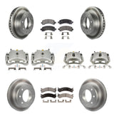 Front Rear Brake Caliper Coat Rotor Ceramic Pad Kit (10Pc) For Chevrolet Express