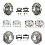 Front Rear Brake Caliper Coat Rotor Ceramic Pad Kit (10Pc) For Chevrolet Express