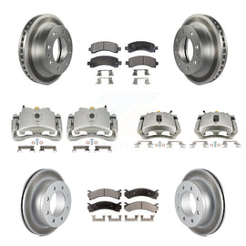 Front Rear Brake Caliper Coat Rotor Ceramic Pad Kit (10Pc) For Chevrolet Express