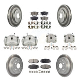 Front Rear Disc Brake Caliper Coat Rotors Ceramic Pad Kit (10Pc) For Toyota RAV4