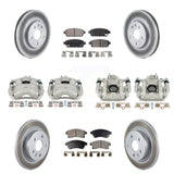 Front Rear Brake Caliper Coat Rotor & Ceramic Pad Kit (10Pc) For Chevrolet Cruze