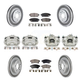 Front Rear Brake Caliper Coat Rotor & Ceramic Pad Kit (10Pc) For Chevrolet Cruze