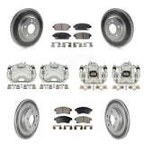 Front Rear Brake Caliper Coat Rotor & Ceramic Pad Kit (10Pc) For Chevrolet Cruze