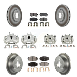 Front Rear Brake Caliper Coat Rotor & Ceramic Pad Kit (10Pc) For Kia Forte5 2.0L