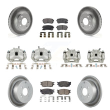 Charger l'image dans la galerie, Front Rear Brake Caliper Coat Rotors &amp; Ceramic Pad Kit (10Pc) For Hyundai Accent