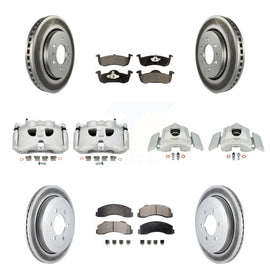Front Rear Brake Caliper Coat Rotor & Ceramic Pad Kit (10Pc) For Ford Expedition