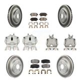 Front Rear Brake Caliper Coat Rotors Ceramic Pad Kit (10Pc) For Chevrolet Impala