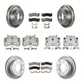 Front Rear Brake Caliper Coat Rotor Ceramic Pad Kit (10Pc) For Chevrolet 2500 HD