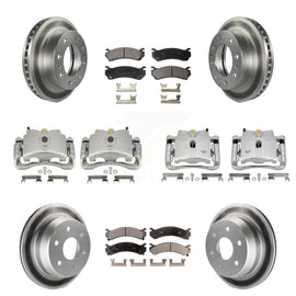 Front Rear Brake Caliper Coat Rotor Ceramic Pad Kit (10Pc) For Chevrolet 2500 HD