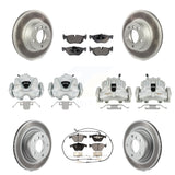 Front Rear Brake Caliper Coat Rotor And Ceramic Pad Kit (10Pc) For BMW 328i 323i