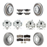 Front Rear Disc Brake Caliper Coat Rotor And Ceramic Pad Kit (10Pc) For BMW 328i