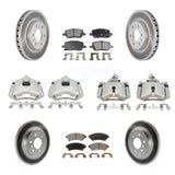 Front Rear Brake Caliper Coat Rotor & Ceramic Pad Kit (10Pc) For Chevrolet Buick