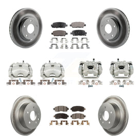 Front Rear Brake Caliper Coat Rotor And Ceramic Pad Kit (10Pc) For Nissan Altima