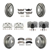 Front Rear Disc Brake Caliper Coat Rotor & Ceramic Pad Kit (10Pc) For Ford F-150