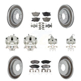 Front Rear Brake Caliper Coat Rotor & Ceramic Pad Kit (10Pc) For Hyundai Elantra
