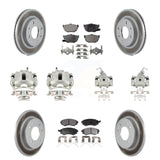 Front Rear Brake Caliper Coat Rotor & Ceramic Pad Kit (10Pc) For Hyundai Elantra