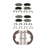 Front Rear Ceramic Brake Pads And Parking Shoes Kit For Nissan Altima