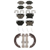 Front Rear Ceramic Brake Pads And Parking Shoes Kit For Toyota Celica
