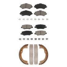 Charger l'image dans la galerie, Front Rear Ceramic Brake Pads &amp; Parking Shoe Kit For Jeep Wrangler Liberty Dodge