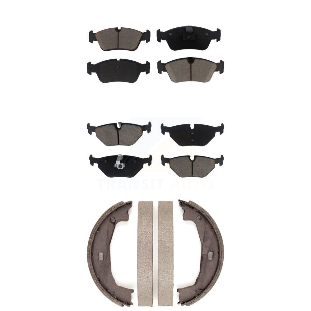 Front Rear Ceramic Brake Pads And Parking Shoes Kit For BMW 325i 325Ci Z4 323i