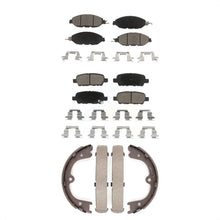 Charger l'image dans la galerie, Front Rear Ceramic Brake Pads &amp; Parking Shoes Kit For Nissan Pathfinder INFINITI