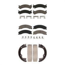 Charger l'image dans la galerie, Front Rear Ceramic Brake Pads &amp; Parking Shoes Kit For Chevrolet Express 3500 GMC