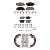 Front Rear Ceramic Brake Pads And Parking Shoes Kit For Honda CR-V Element