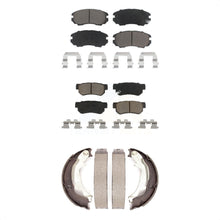 Load image into Gallery viewer, Front Rear Ceramic Brake Pads And Parking Shoe Kit For Hyundai Sonata Kia Optima