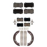 Front Rear Ceramic Brake Pads And Parking Shoes Kit For Jeep Grand Cherokee SRT8