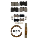 Front Rear Ceramic Brake Pads And Parking Shoes Kit For Cadillac CTS STS
