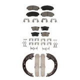 Front Rear Ceramic Brake Pads And Parking Shoes Kit For Acura RDX