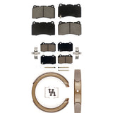 Front Rear Ceramic Brake Pads And Parking Shoes Kit For Cadillac STS